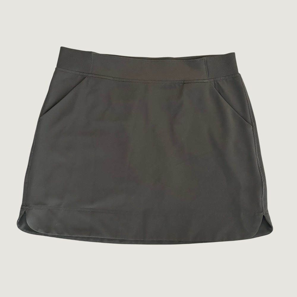 32 Degrees Cool Womens Black Active Skort Ribbed Waistband Pockets Size Medium